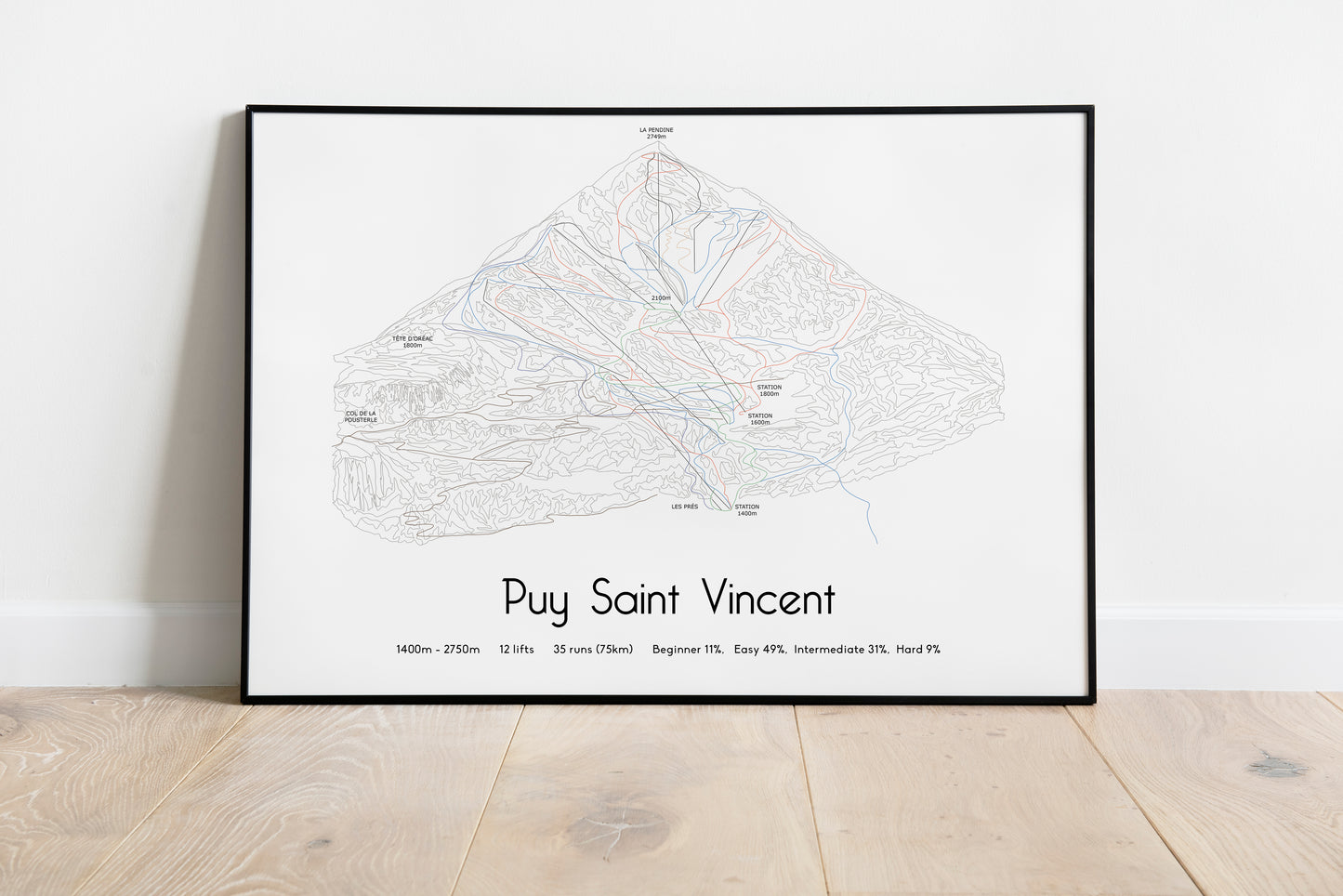 puy sain vincent mountain artwork black