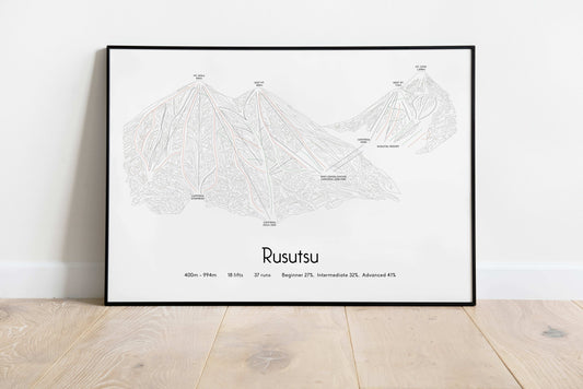 rusutsu mountain artwork black