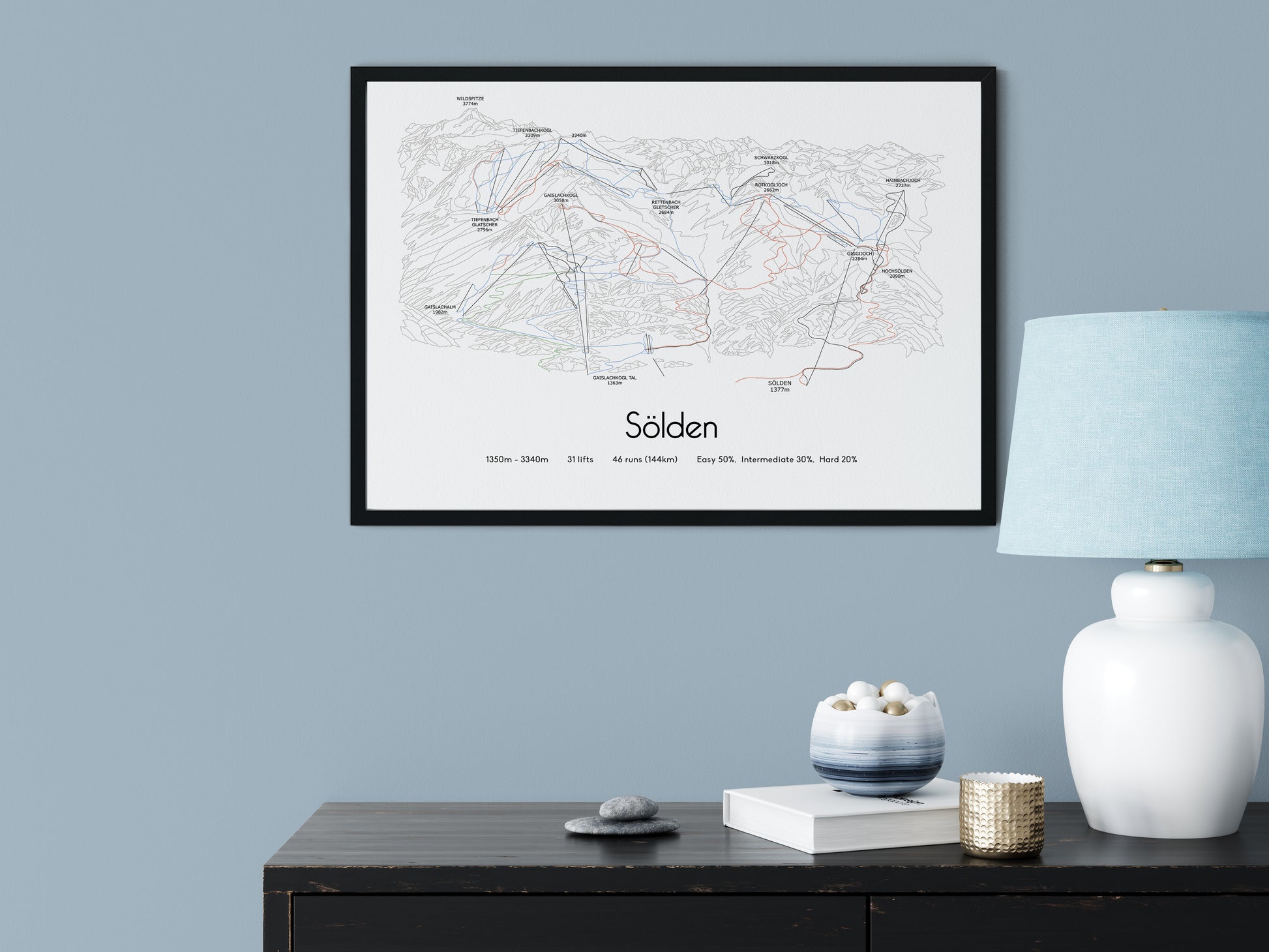 sôlden solden mountain artwork lamp