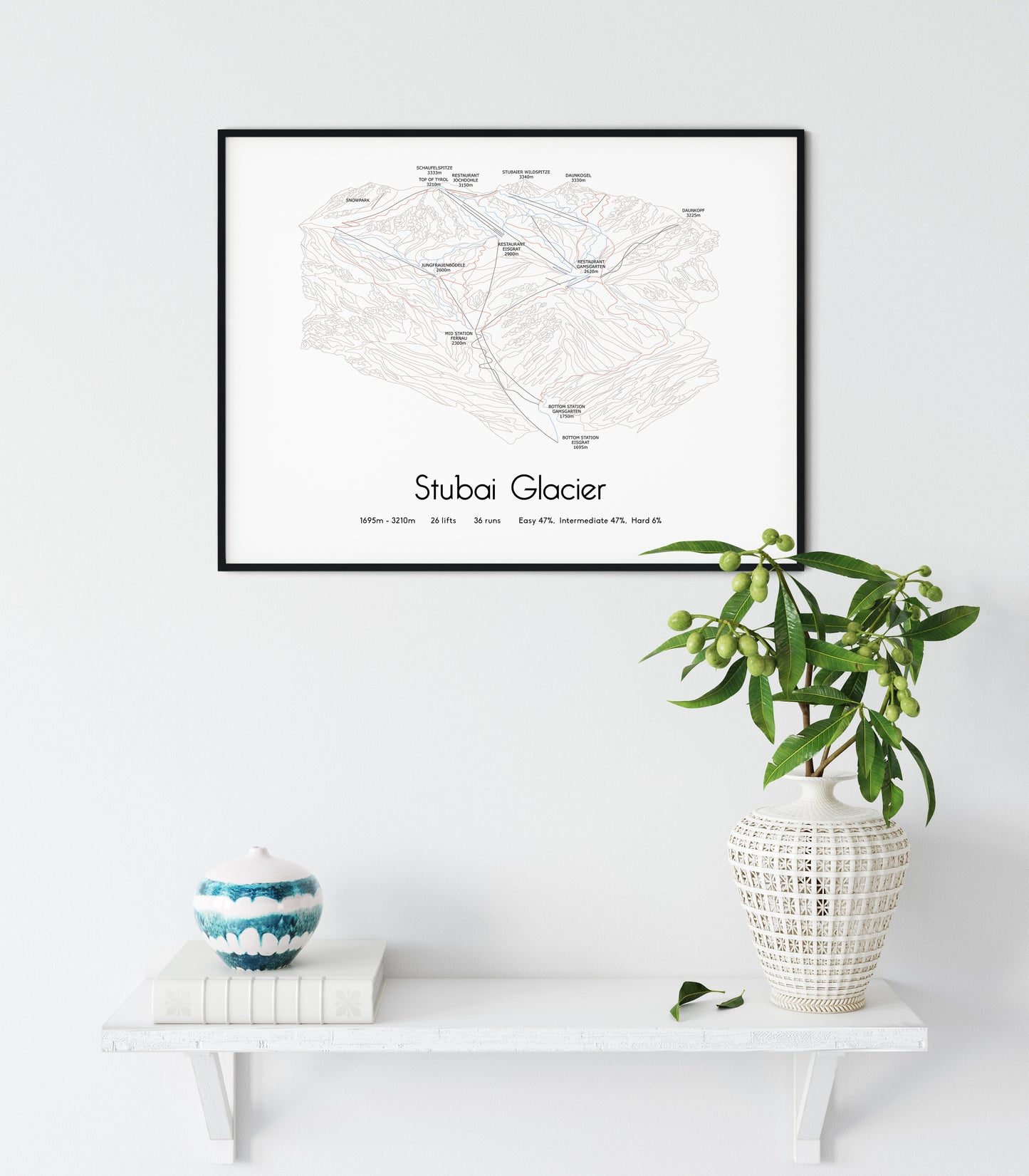 Stubai Glacier - Ski Posters & Art Prints