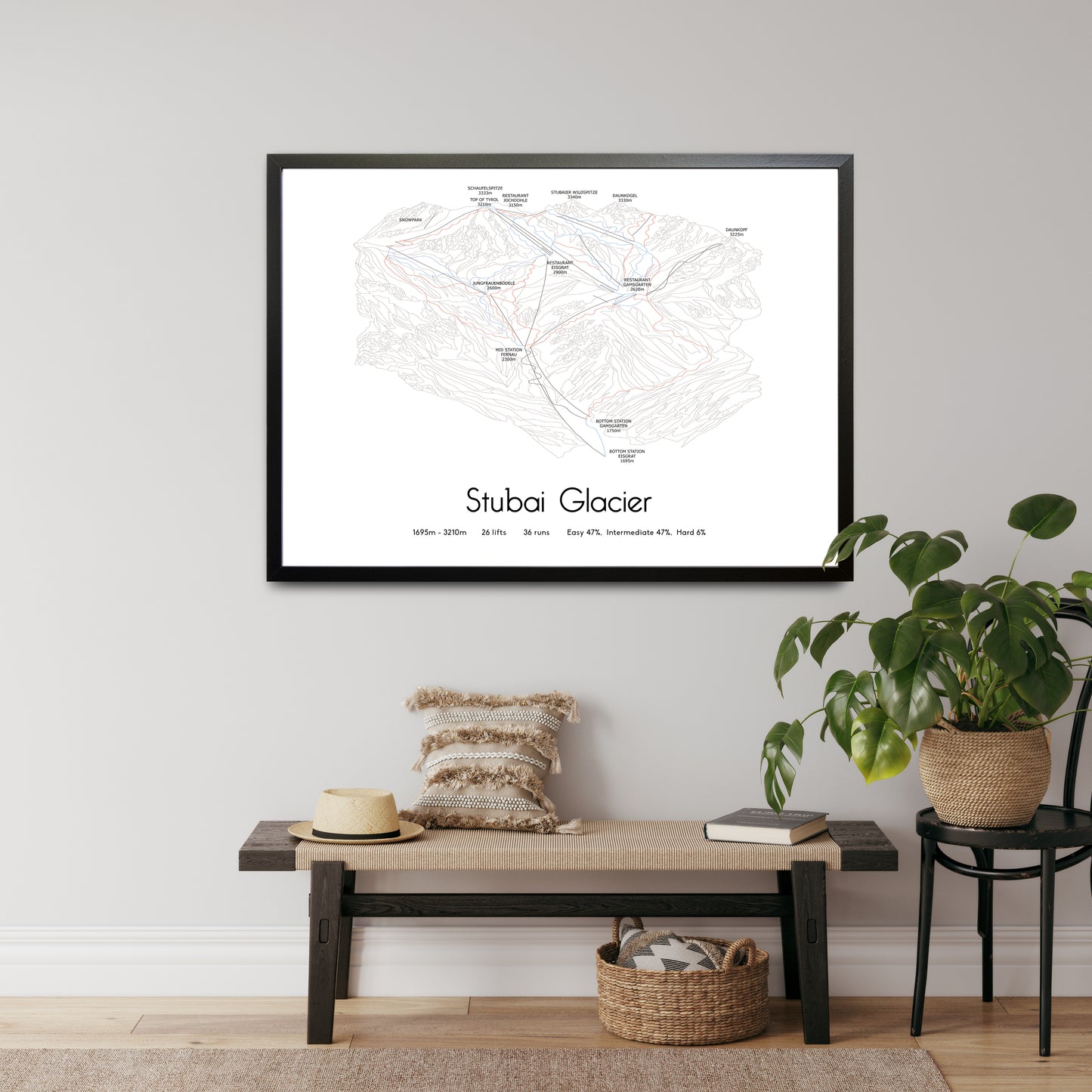 Stubai Glacier - Ski Posters & Art Prints