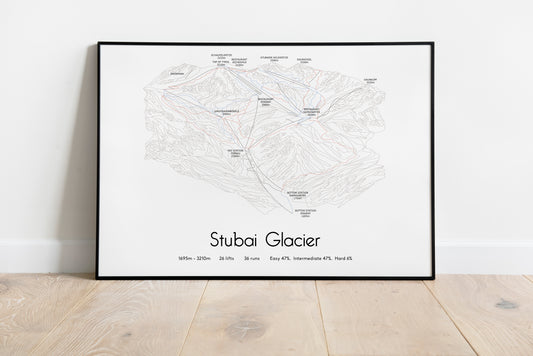 Stubai Glacier - Ski Posters & Art Prints