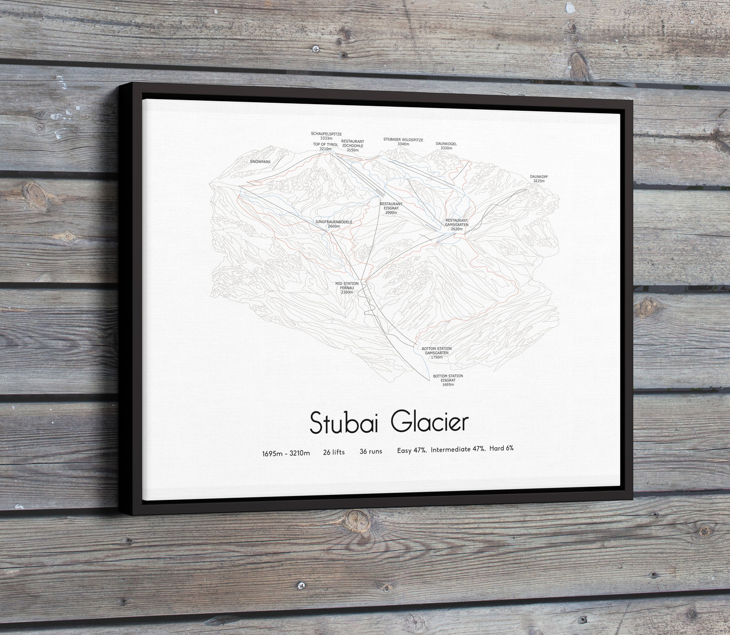 Stubai Glacier - Ski Posters & Art Prints