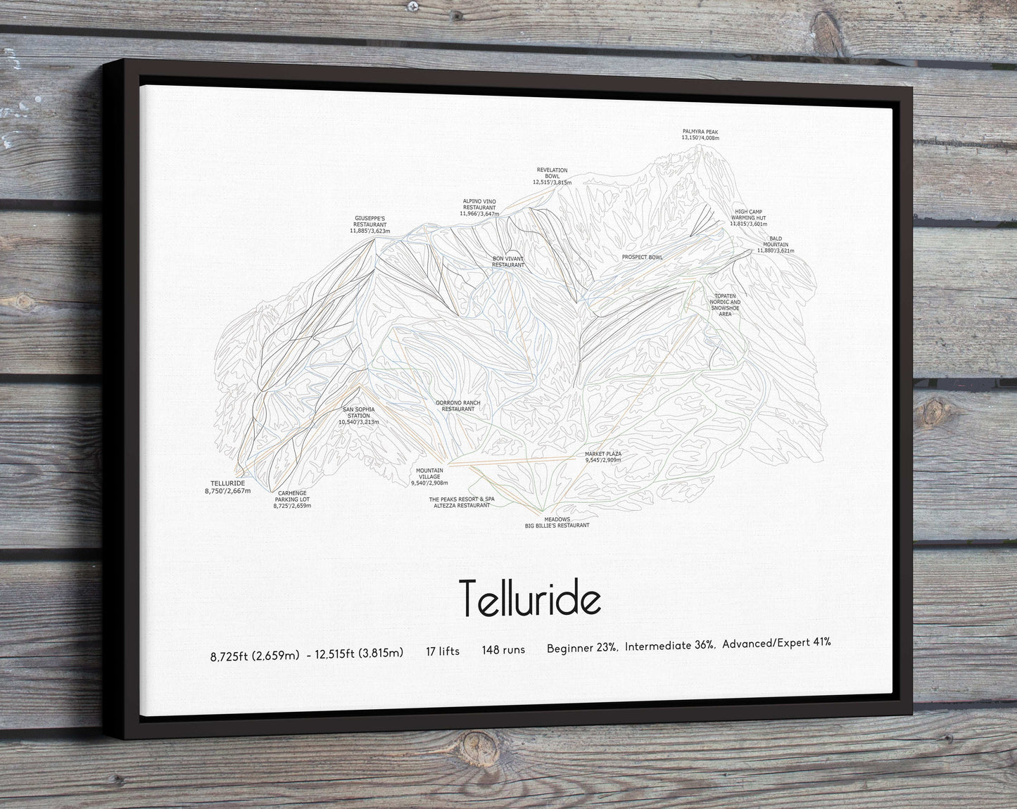 telluride mountain artwork wood
