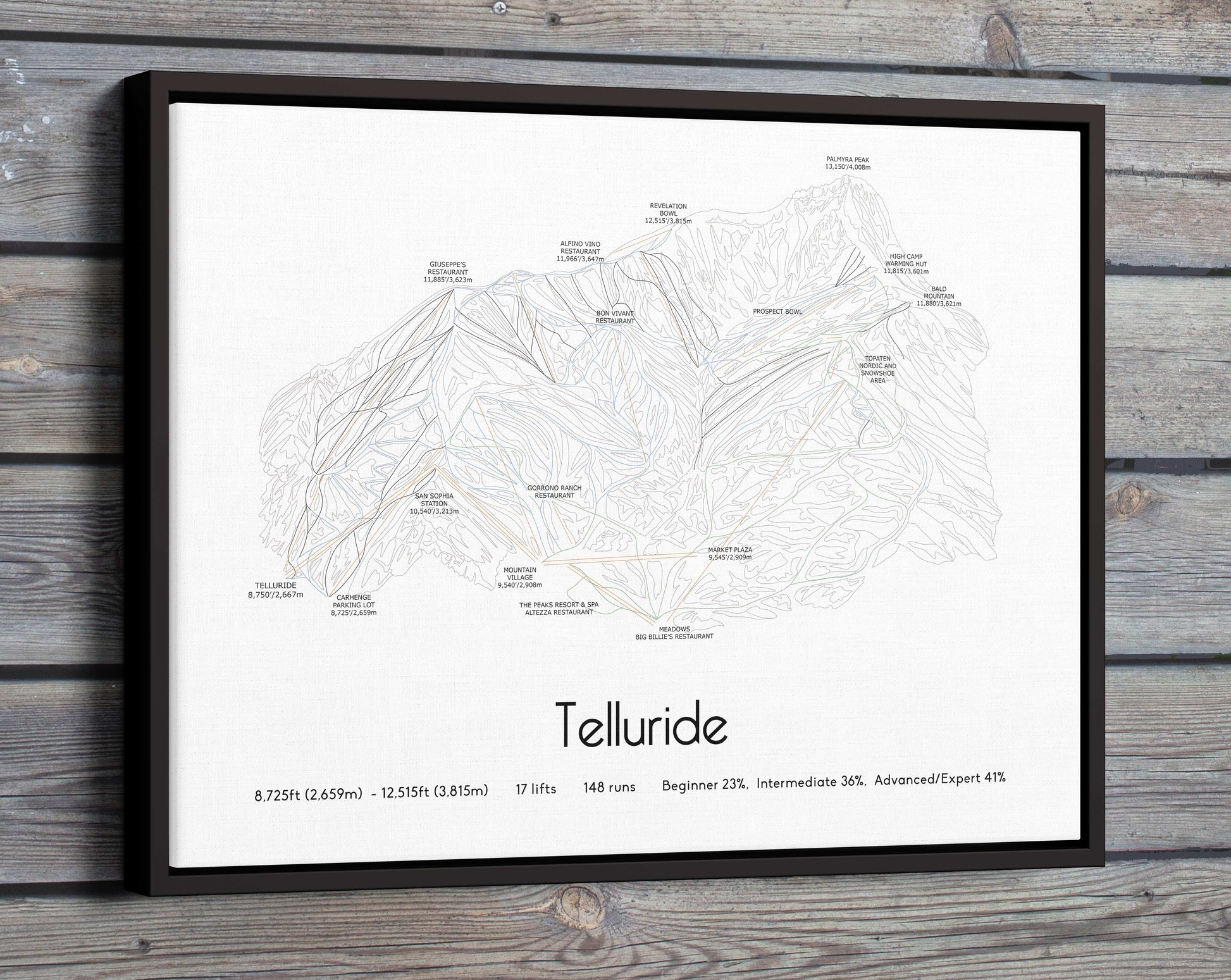 telluride mountain artwork wood
