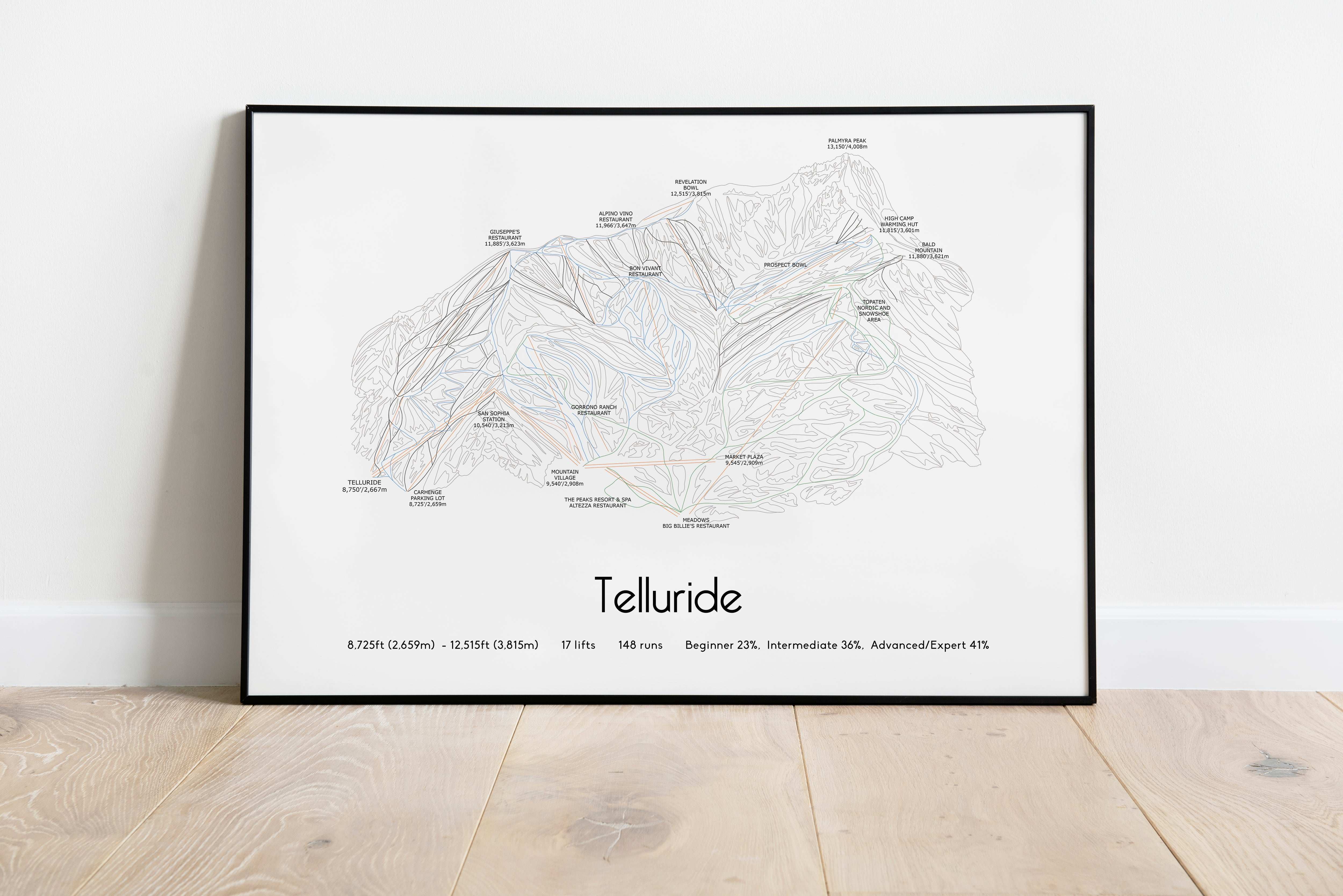 Telluride Colorado - Ski Posters & Art Prints – Bluebell and Moss
