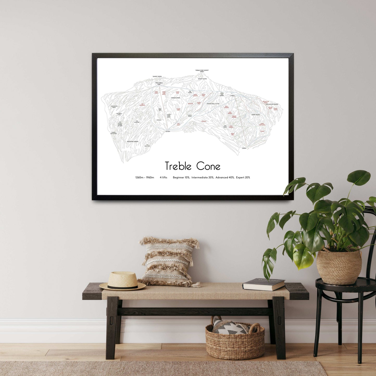 treble cone mountain artwork hall