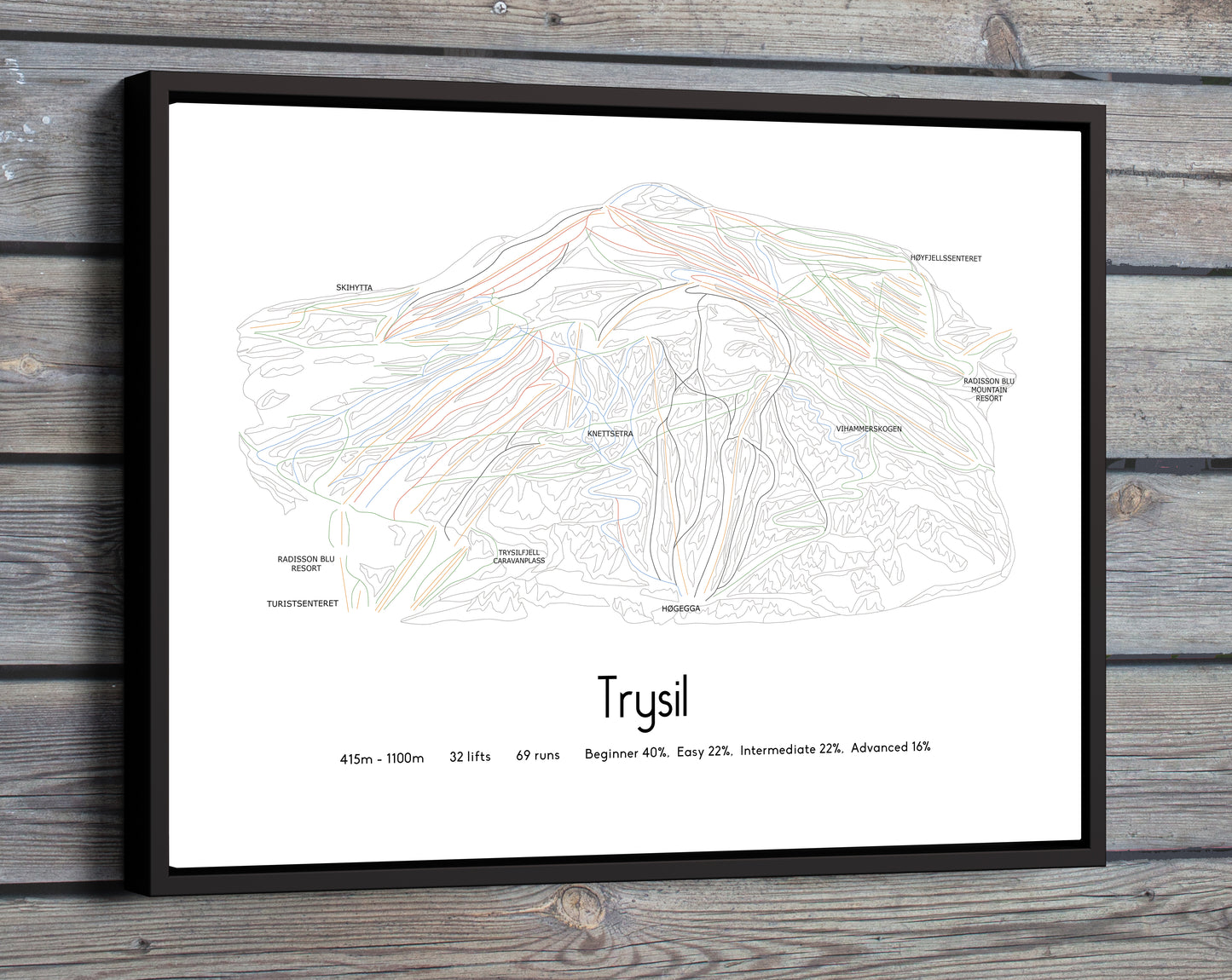trysil mountain artwork wood
