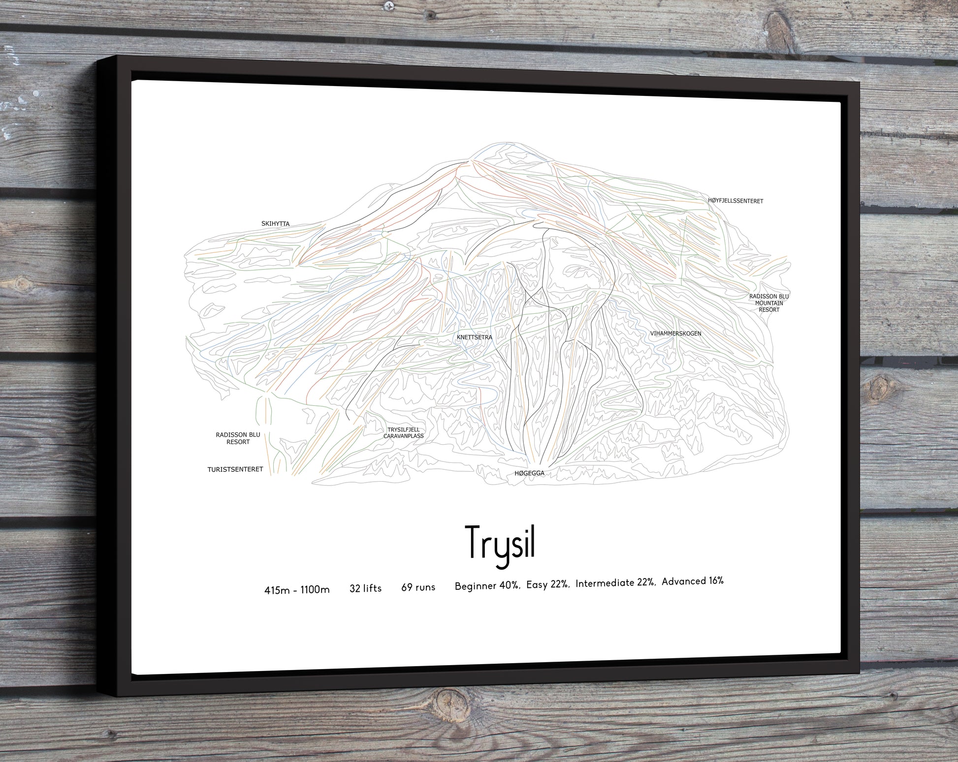 trysil mountain artwork wood