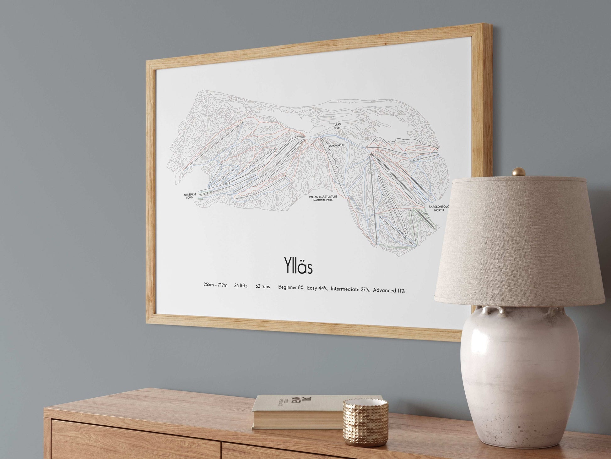 ylläs yllas mountain artwork angled