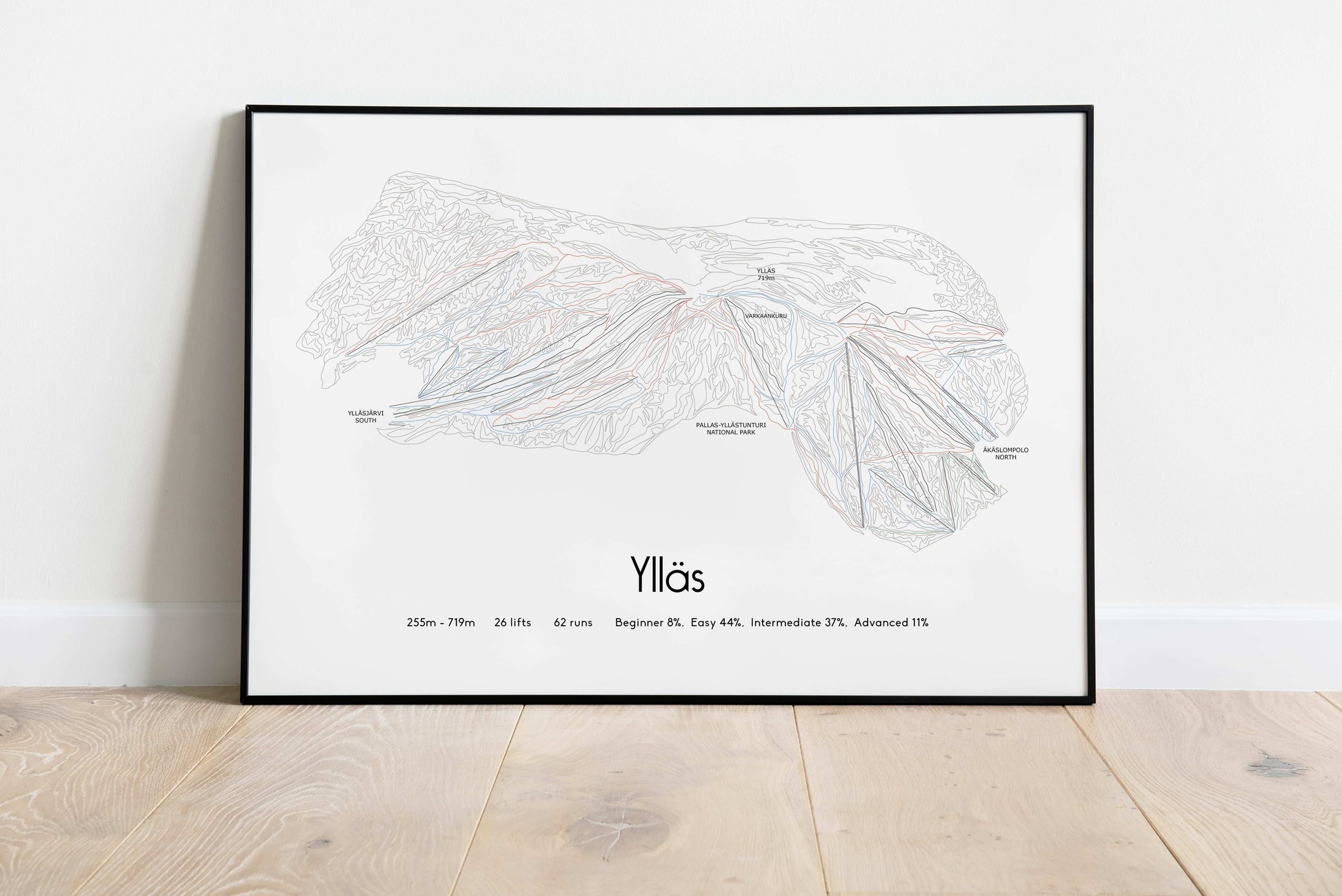 ylläs yllas mountain artwork black