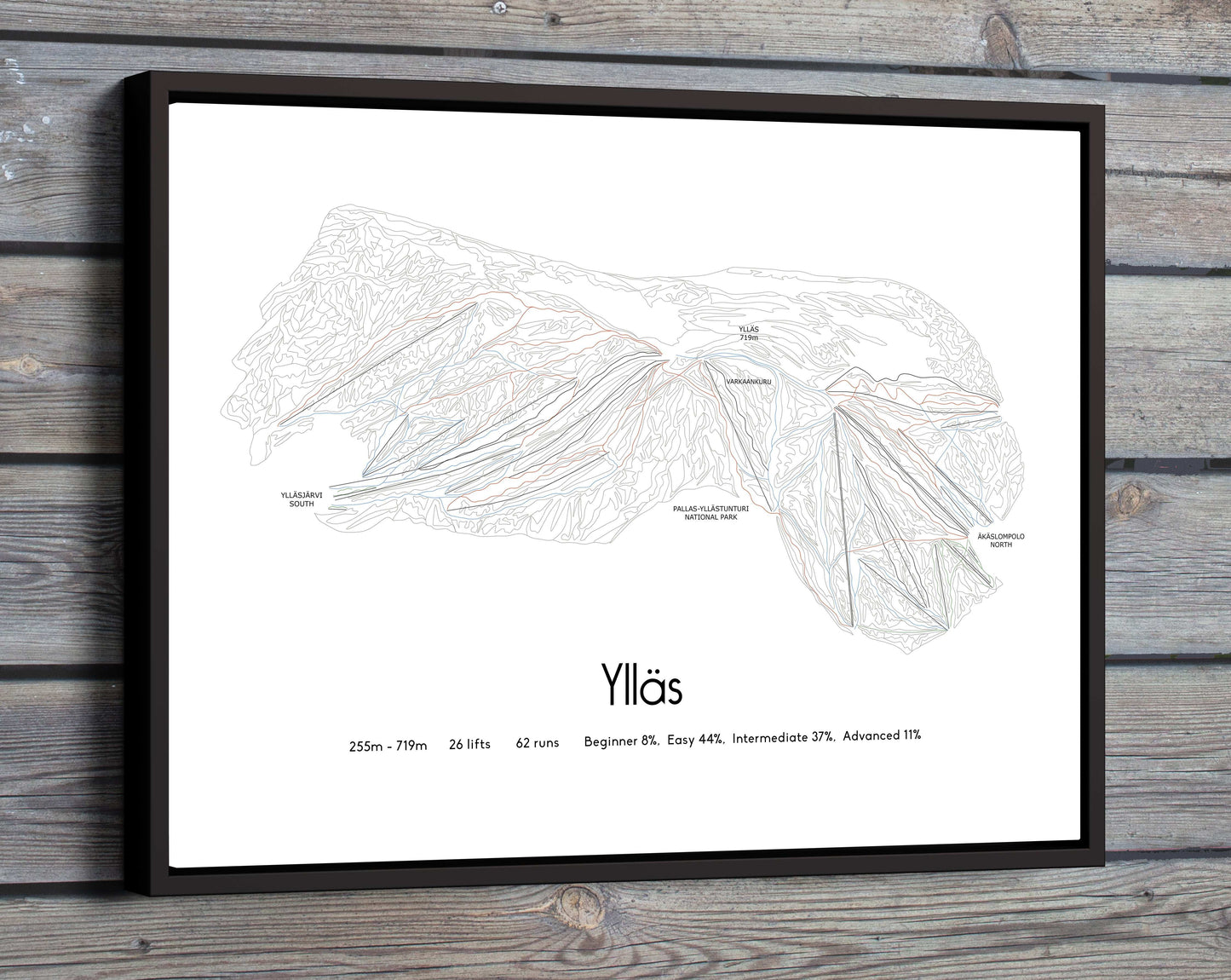 ylläs yllas mountain artwork wood