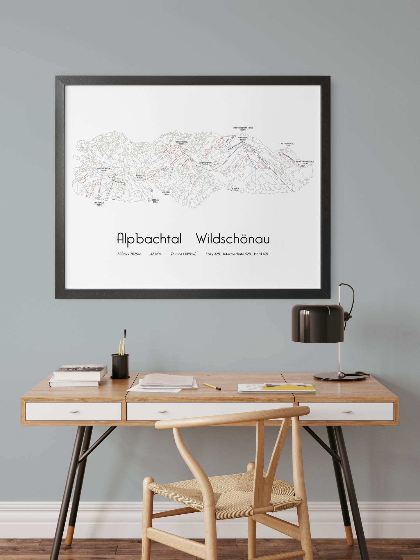 alpbachtal wildschonau mountain artwork desk