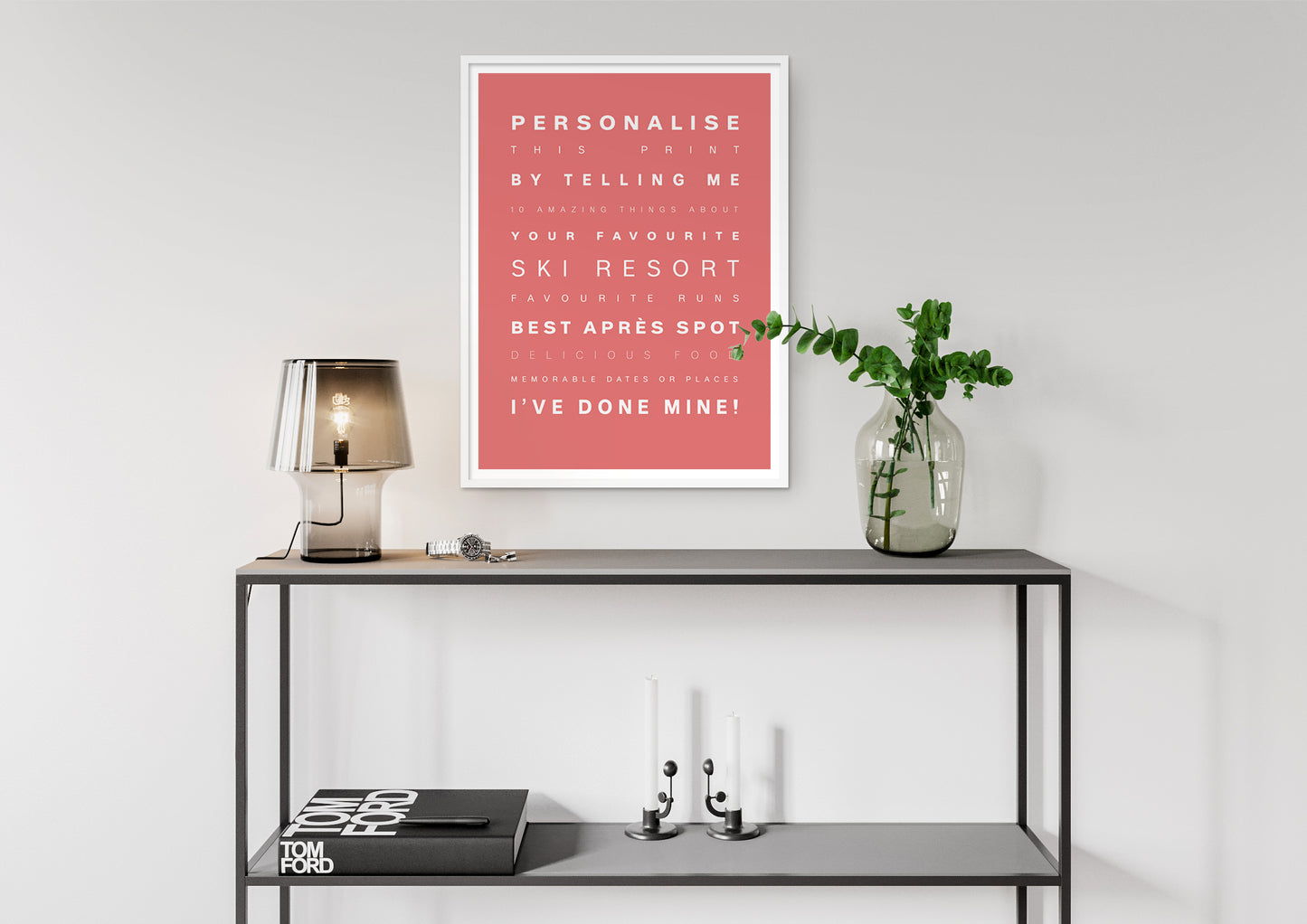 Personalised Ski Snowboarding Poster Print