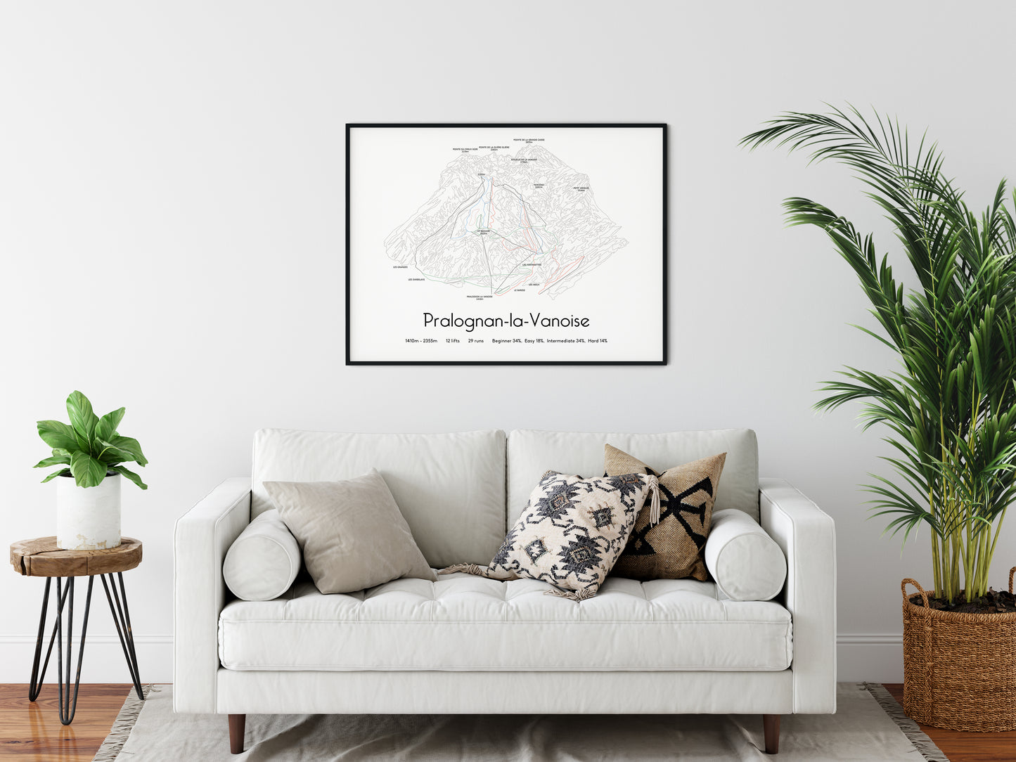 pralongnan la vanoise mountain artwork sofa