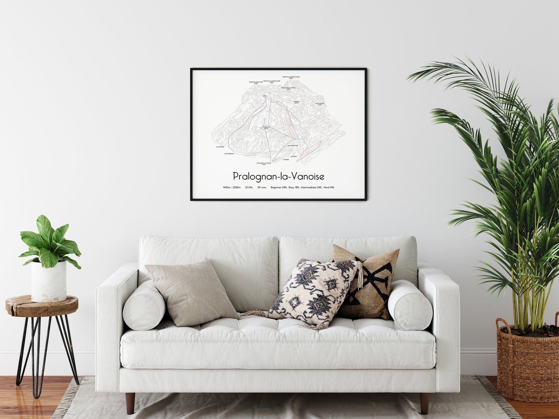 pralongnan la vanoise mountain artwork sofa